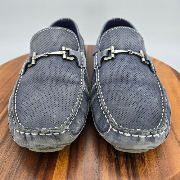 Cole Haan Loafers Men\'s 11.5 M Blue Gray Leather Wyatt Bit Casual Driving Shoes main image 7